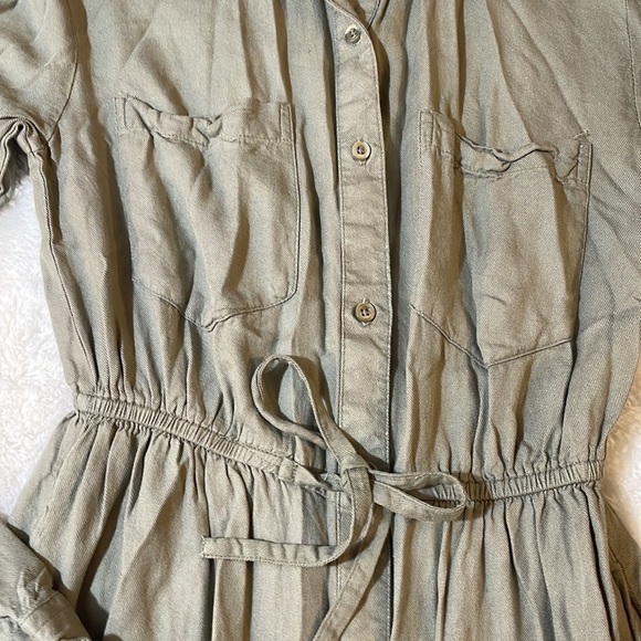 Army‎ Green Button Up Dress - Picture 2 of 10